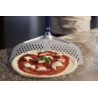 Pelle à pizza en aluminium anodisé, rectangulaire perforée